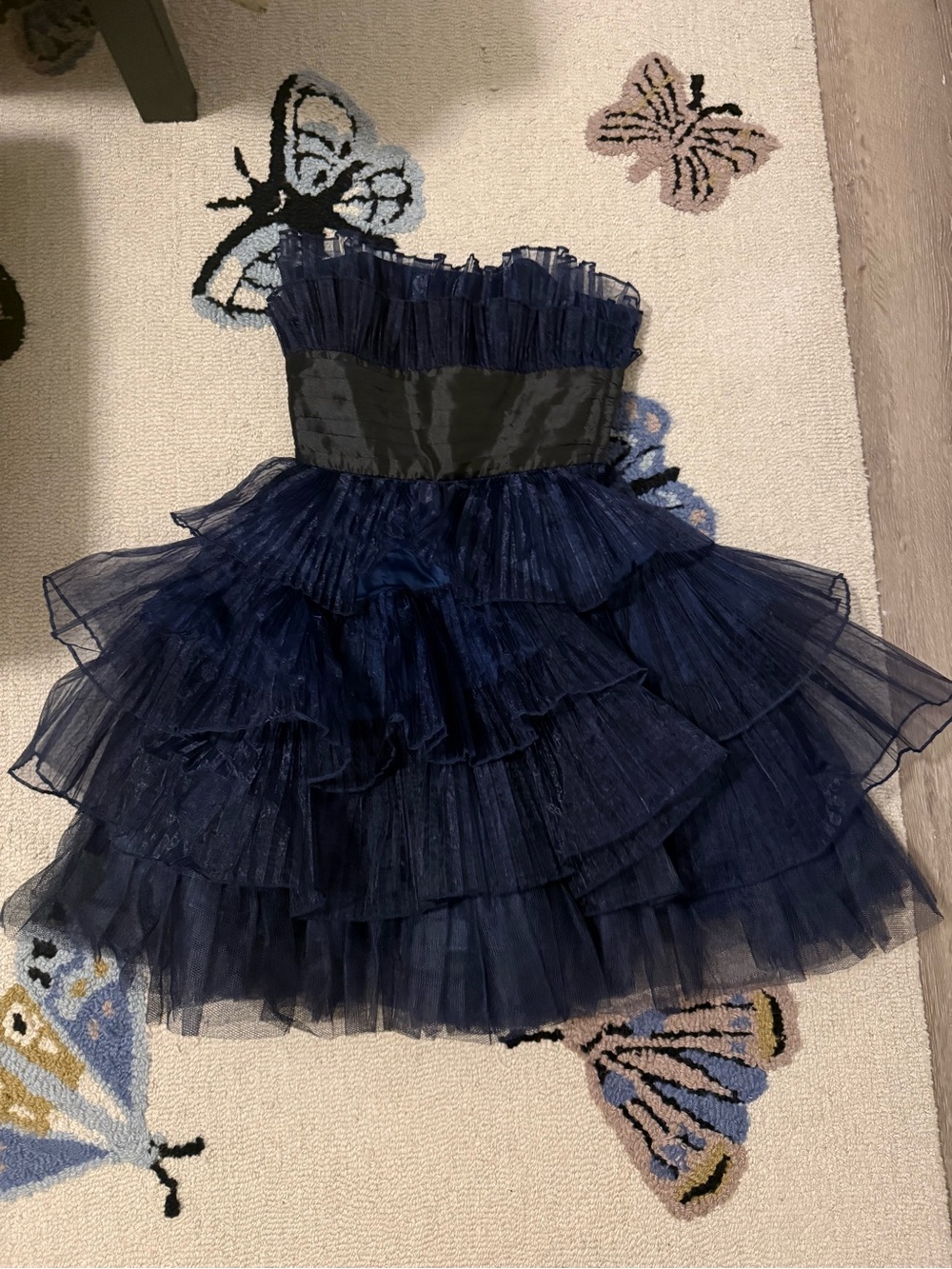 RARE Betsey Johnson Evening Prom Tutu Pleated Flare Mini Dress